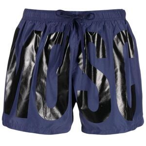 Moschino Mens Logo Swim Shorts / Navy Blue
